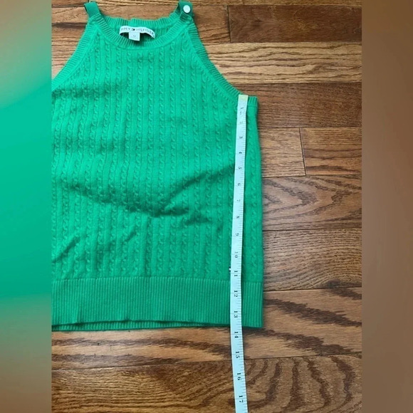 Tommy Hilfiger Green Sleeveless Cable Halter Sweater Women’s Sz M - Picture 6 of 10